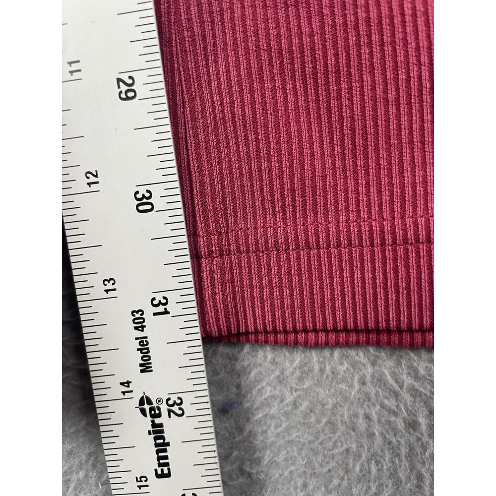 Lululemon Brushed Softstreme Ribbed Zip Flare Pant Womens 4 Pink Pomegranate - Picture 8 of 8